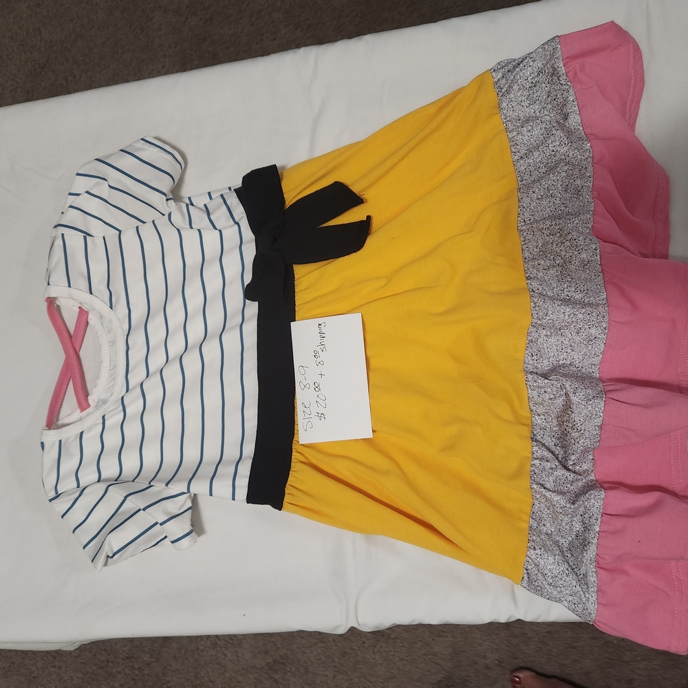 Striped Top and Colorful Skirt Dress
